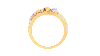 Lumiere Leaf Serenade Ring In Gold – 0.40 Ct Brilliant Cut Diamonds