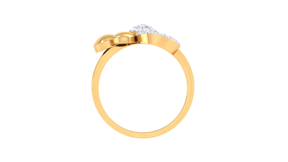 Eclat Fleuron Celestial Orbit Patel Gold Ring - 0.21 Ct Round Diamonds