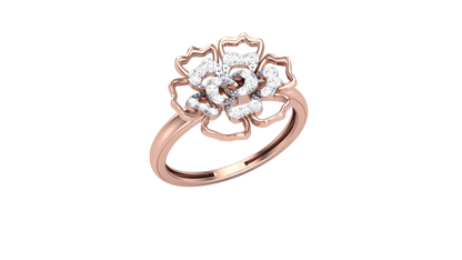 Lumiere Rose Gold Ring - 0.15 Round Diamond