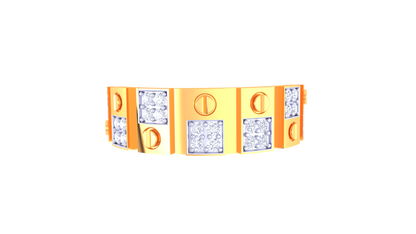 Éclat Audace Moderne – 0.28 Ct Round Diamond Gold Ring