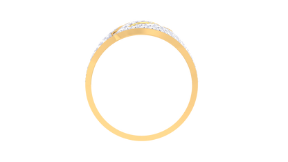 Lumiere Interlace Ring In Gold With 0.67 Ct Diamonds – Sculpted Splendor and Pavé Elegance