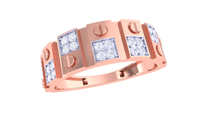 Éclat Audace Moderne – 0.28 Ct Round Diamond Gold Ring