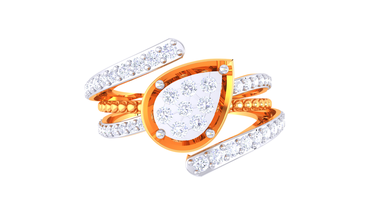 Éclat Goutte Intrépide – 0.51 Ct Diamond Gold Ring