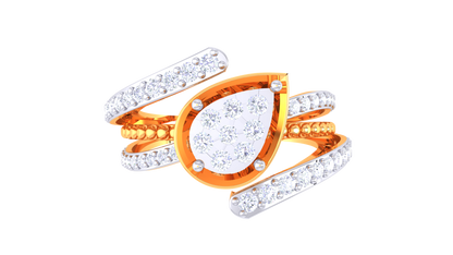Éclat Goutte Intrépide – 0.51 Ct Diamond Gold Ring