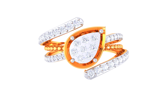 Éclat Goutte Intrépide – 0.51 Ct Diamond Gold Ring