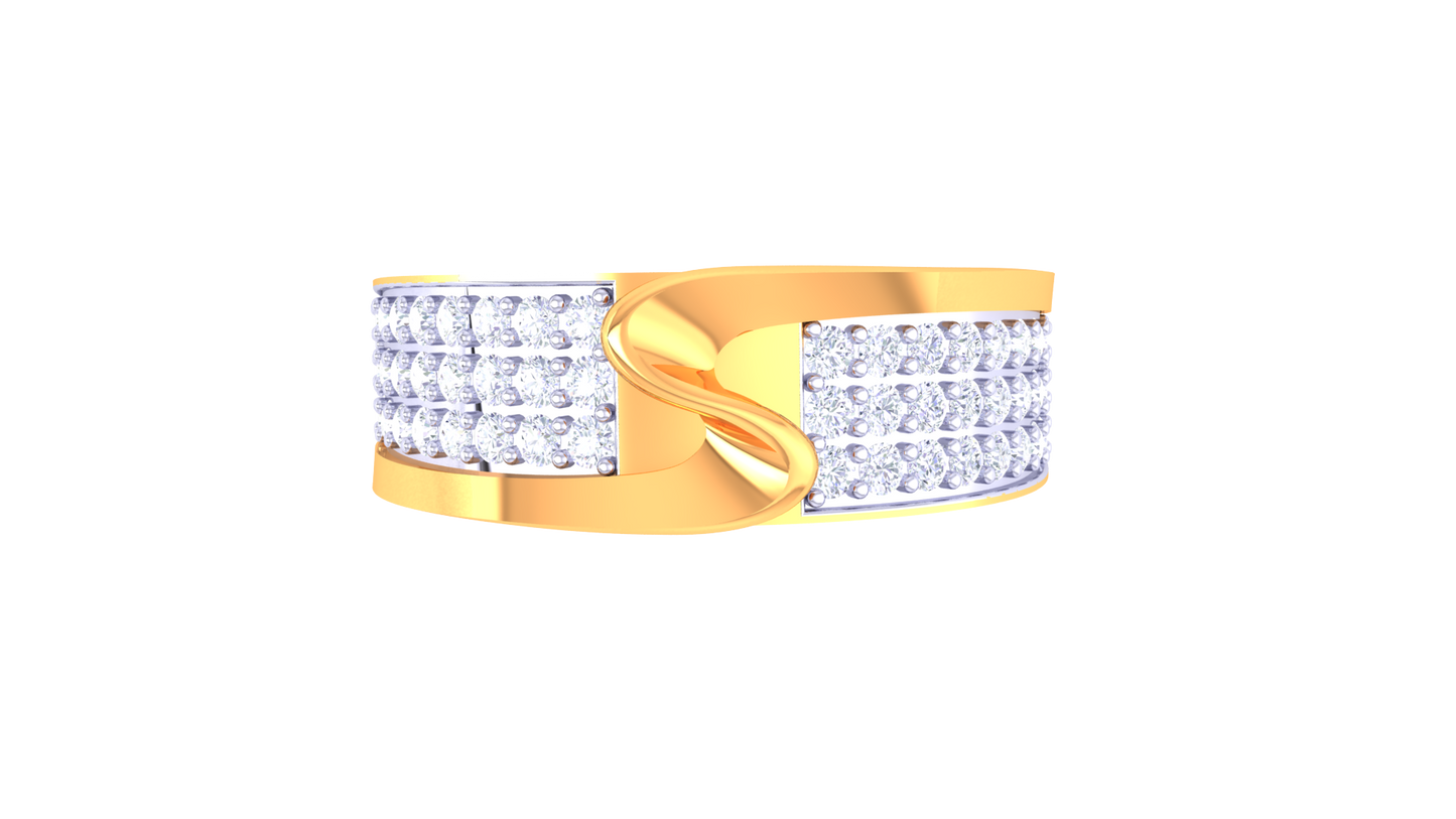 Lumière Svelte Allure – 0.65 Ct Round Diamond Gold Ring