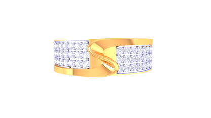 Lumière Svelte Allure – 0.65 Ct Round Diamond Gold Ring
