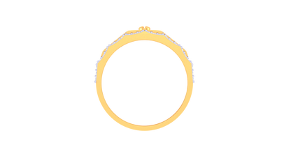 Iconique Chain Motif Statement Band – 0.59 Ct  Pavé Diamonds Gold Ring