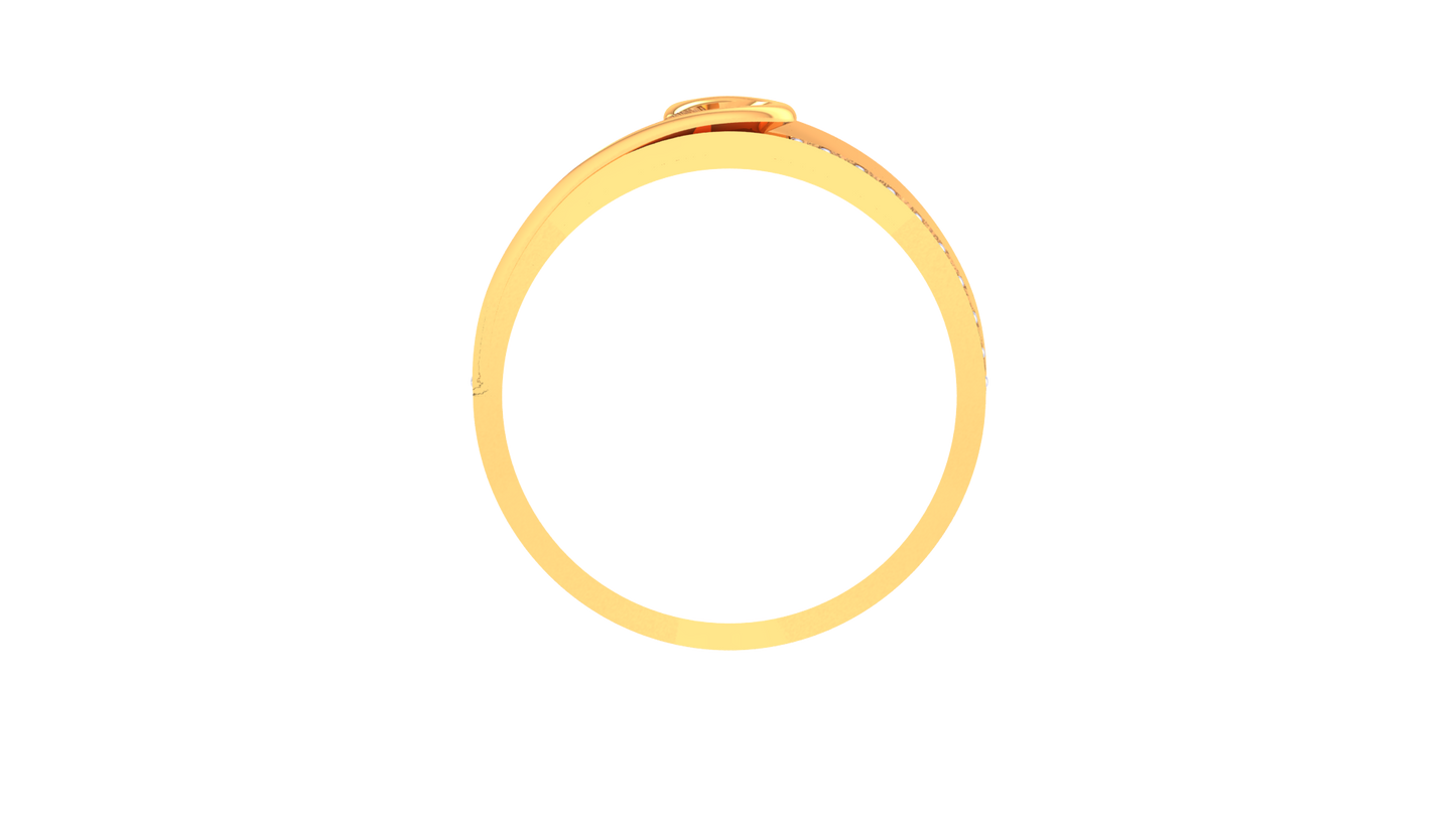 Lumière Svelte Allure – 0.65 Ct Round Diamond Gold Ring