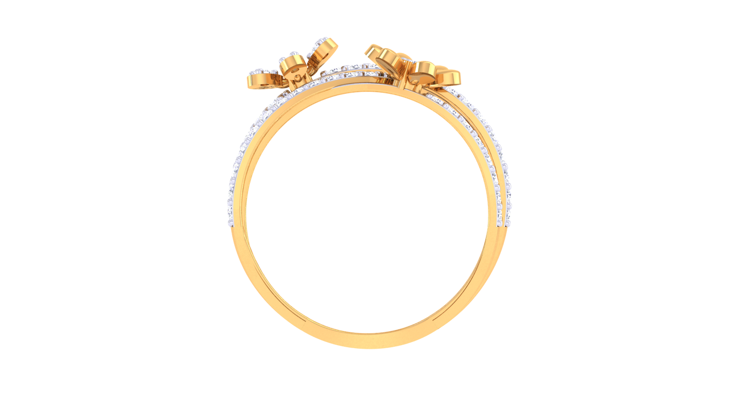 Lumiere Blooming Grace Rose Gold Ring – 0.54 Ct Brilliant Cut Diamonds