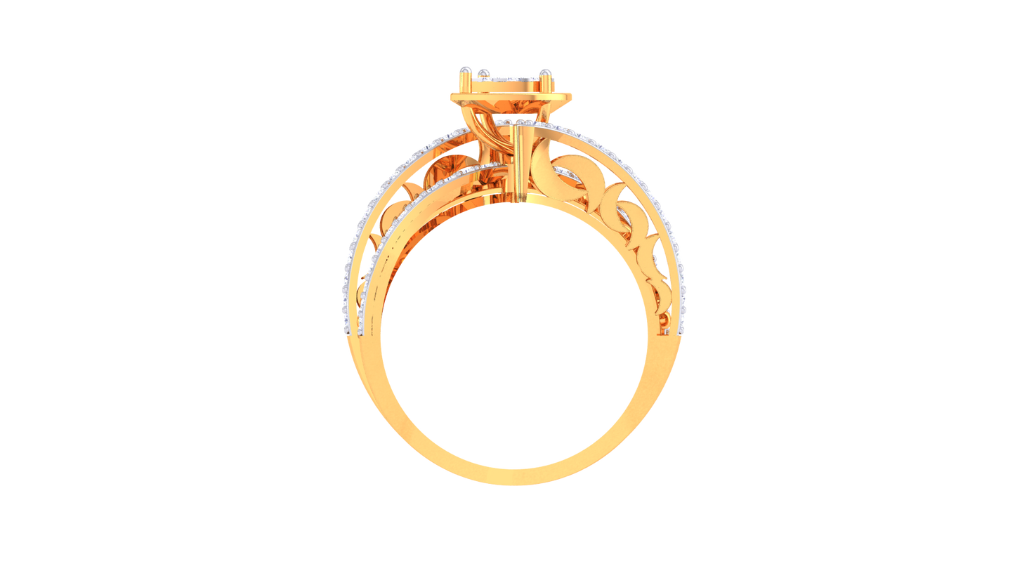 Éclat Goutte Intrépide – 0.51 Ct Diamond Gold Ring