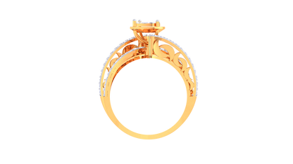 Éclat Goutte Intrépide – 0.51 Ct Diamond Gold Ring