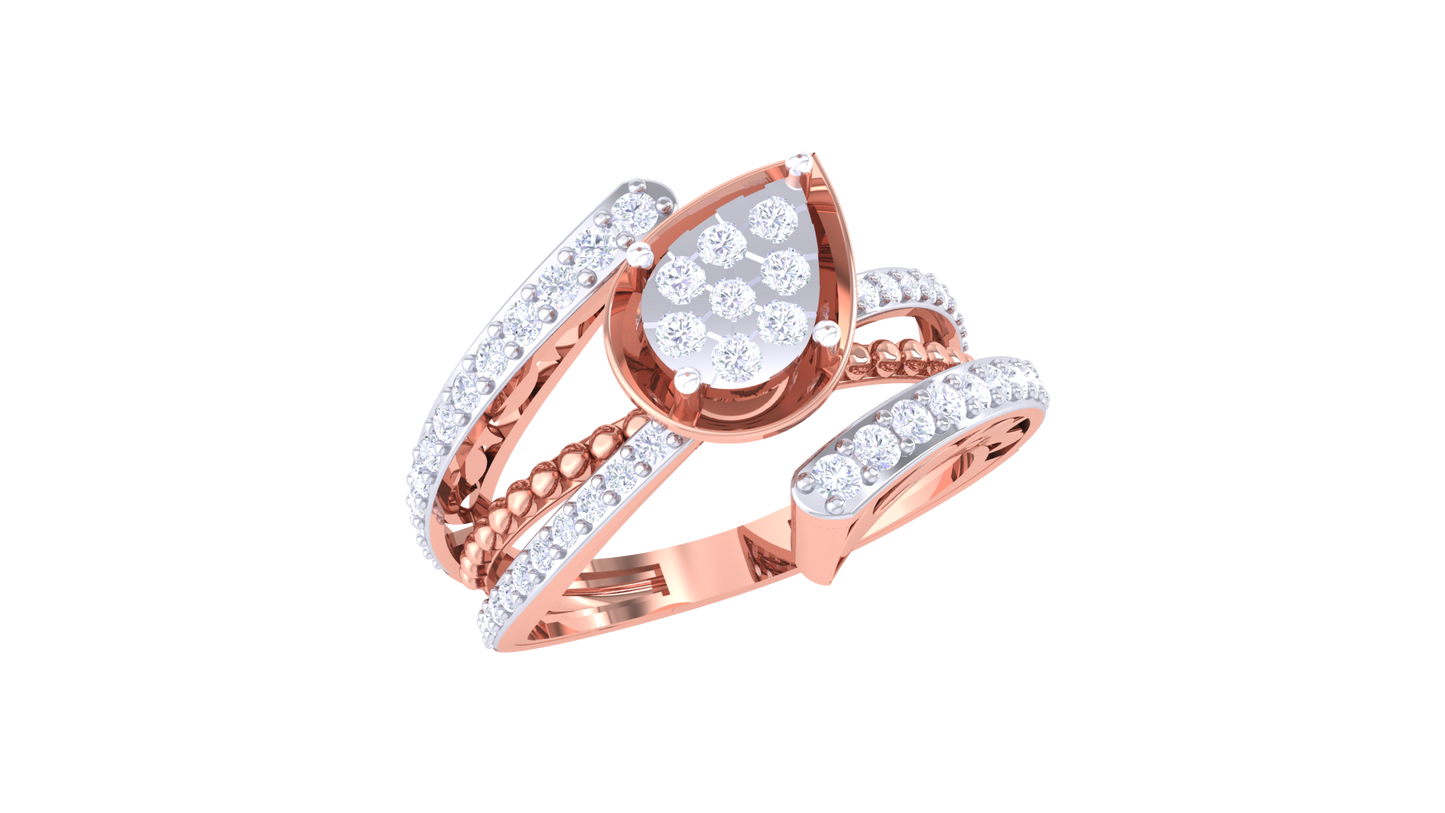 Éclat Goutte Intrépide – 0.51 Ct Diamond Gold Ring