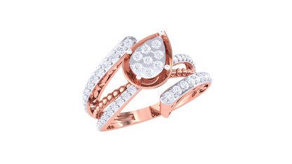 Éclat Goutte Intrépide – 0.51 Ct Diamond Gold Ring