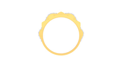 Iconique Architectural Band – 0.64 Ct Link Pavé Diamonds Gold Ring