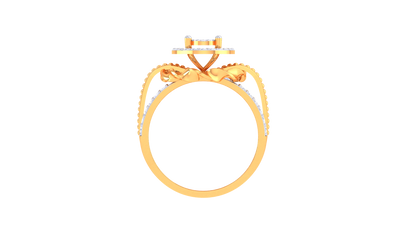 Artisan Tresse Royale – 0.72 Ct Ovel Diamond Gold Ring