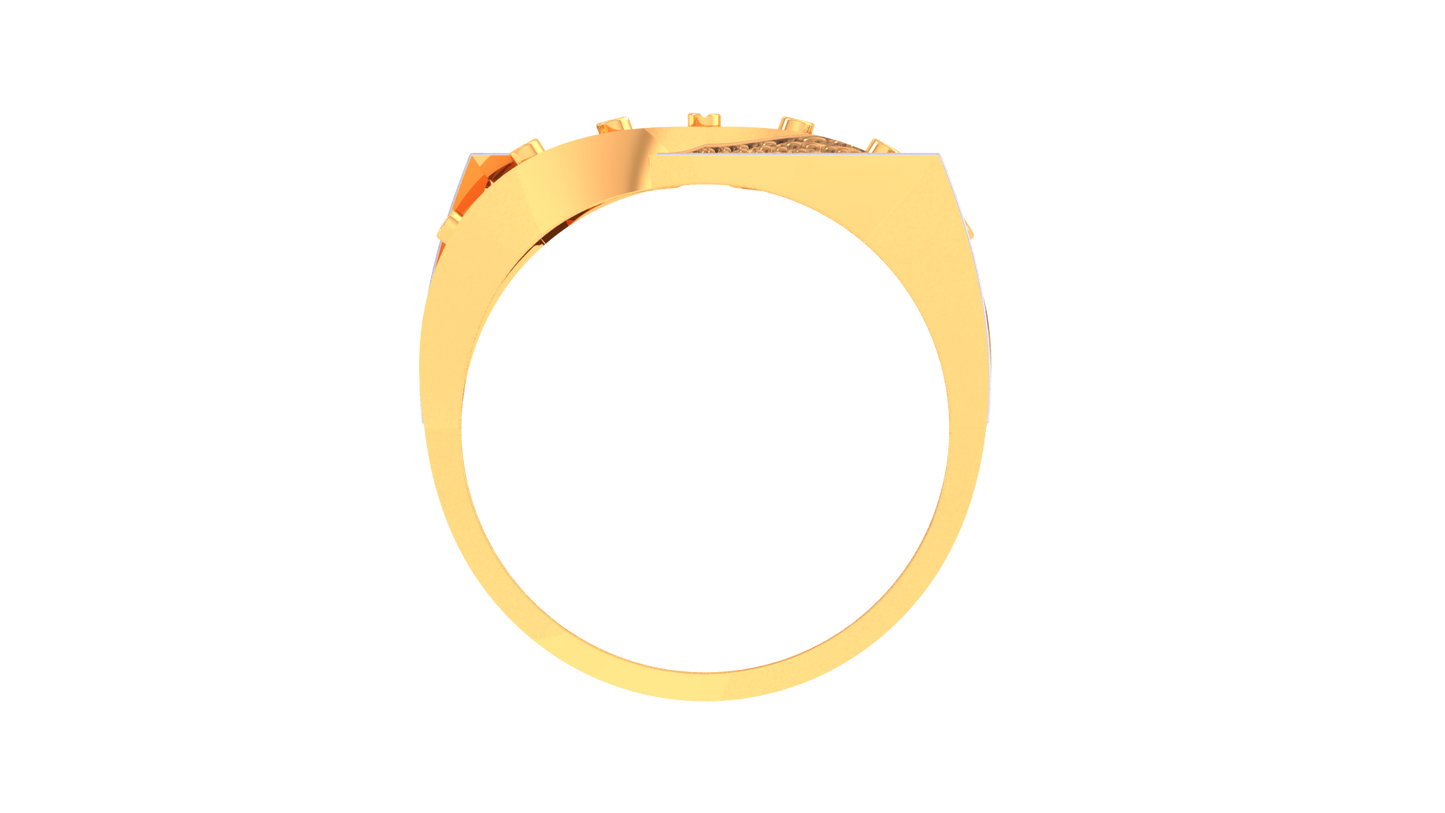 Lumière Crossover Brilliance – 0.55 Ct Round Diamond Gold Ring