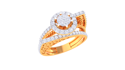 Lumière Aura Céleste – 2.25 Ct Round Diamond Gold Ring