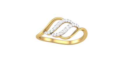 Lumiere Glimmer Glide Ring - 0.11 Ct Round Diamonds In Gold