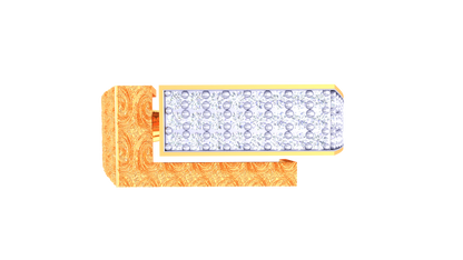 Iconique Modern Heirloom Rose Gold Ring – 0.43Ct Rectangular Pavé Diamonds