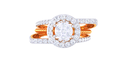 Lumière Aura Céleste – 2.25 Ct Round Diamond Gold Ring