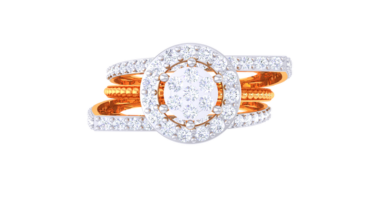Lumière Aura Céleste – 2.25 Ct Round Diamond Gold Ring