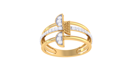 Eclat Flora Luxe Ring In Rose Gold – 0.20 Ct Brilliant Cut Diamonds