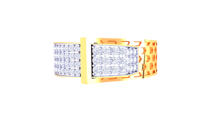 Lumière Ligne Forte – 0.48 Ct Round Diamond Gold Ring