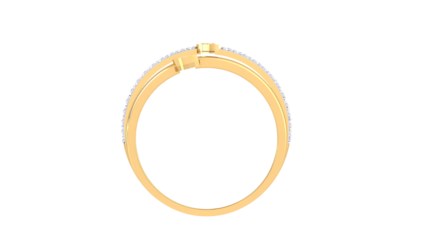 Eclat Flora Luxe Ring In Rose Gold – 0.20 Ct Brilliant Cut Diamonds