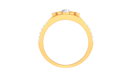 Lumière Couronne Radieuse – 1.68 Ct Round Diamond Gold Ring