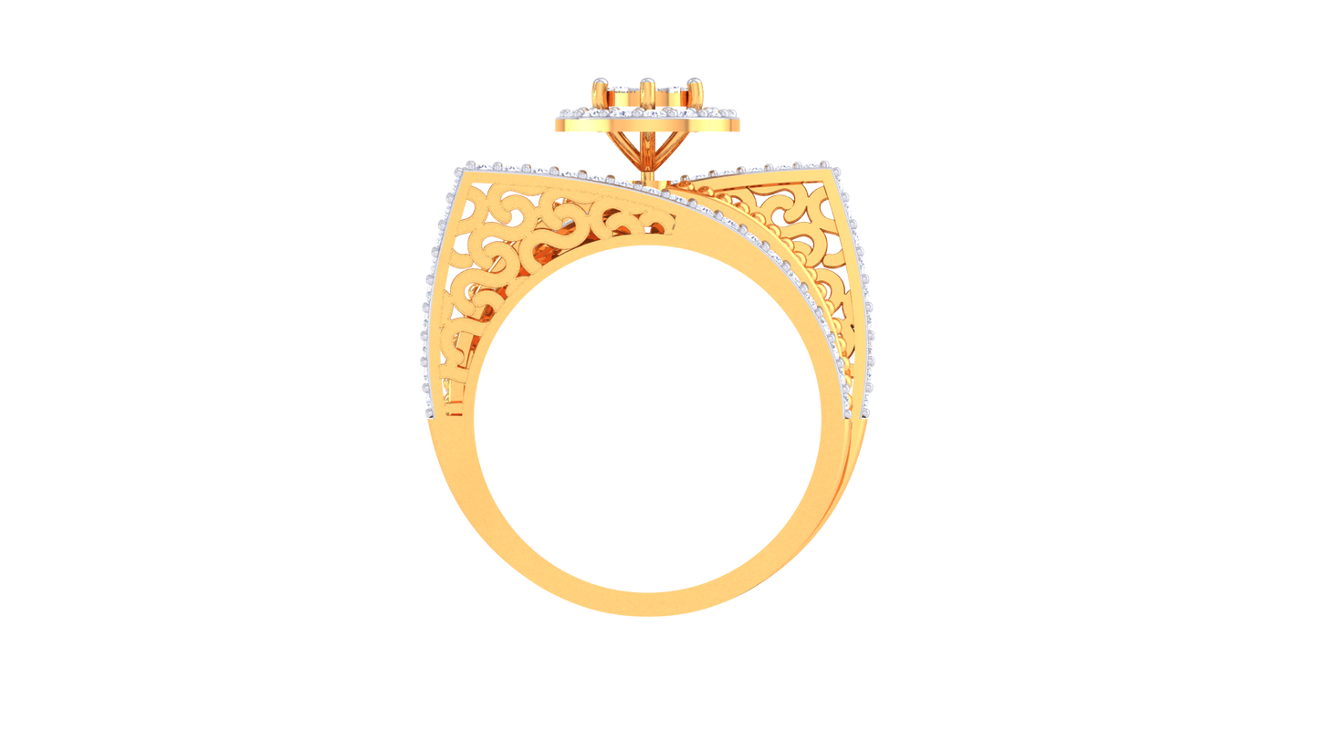 Lumière Aura Céleste – 2.25 Ct Round Diamond Gold Ring