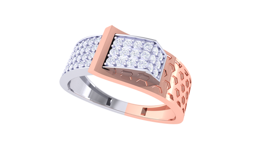 Lumière Ligne Forte – 0.48 Ct Round Diamond Gold Ring