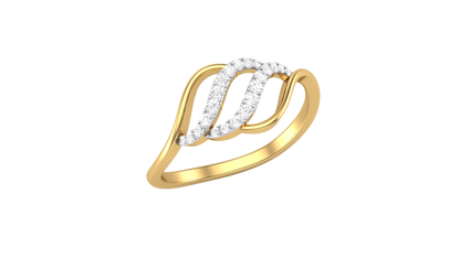 Lumiere Glimmer Glide Ring - 0.11 Ct Round Diamonds In Gold