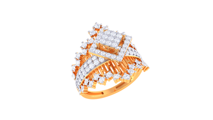 Éclat Paragon Intrépide – 0.9 Ct Pricess Cut Diamond Gold Ring