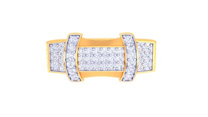 Éclat Mosaïque Signature Gold Ring – 0.40 Ct Round Diamond