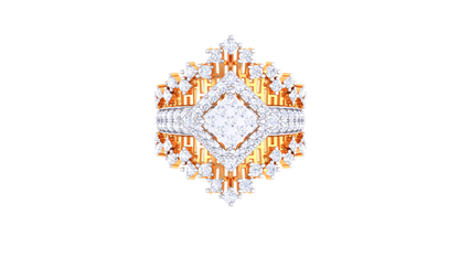 Éclat Paragon Intrépide – 0.9 Ct Pricess Cut Diamond Gold Ring