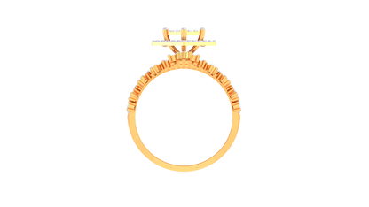 Éclat Paragon Intrépide – 0.9 Ct Pricess Cut Diamond Gold Ring