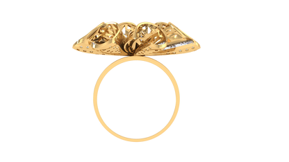 Iconique Floral Majesty Ring In Gold – 1.08 Ct Brilliant Cut Diamonds