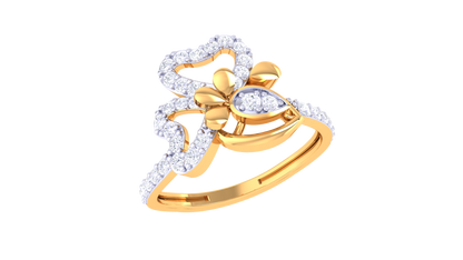 Lumiere Amour Embrace Ring In Gold – 0.36 Ct Dazzling Diamonds
