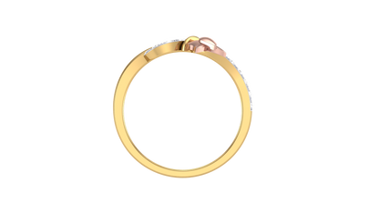 Lumiere Floral Accent Rose Gold  Ring - 0.23 Ct Round Diamonds