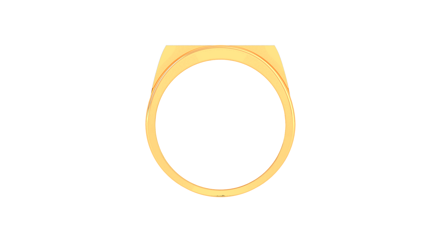 Iconique Linear Brilliance Band – 0.74ct Pavé Diamond Gold Ring