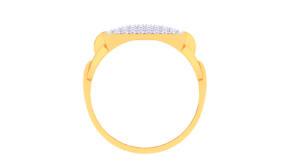 Éclat Carreau Audacieux – 0.79 Ct Round Diamond Gold Ring