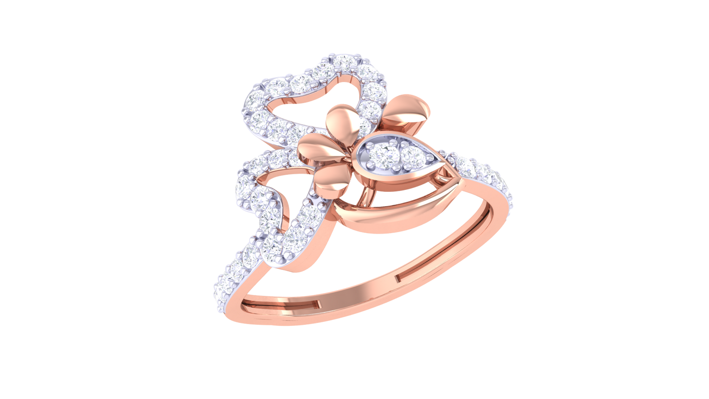 Lumiere Amour Embrace Ring In Gold – 0.36 Ct Dazzling Diamonds