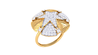 Eclat Celestia Radiant Rose Gold Ring – 0.78 Ct Hand Set Diamonds