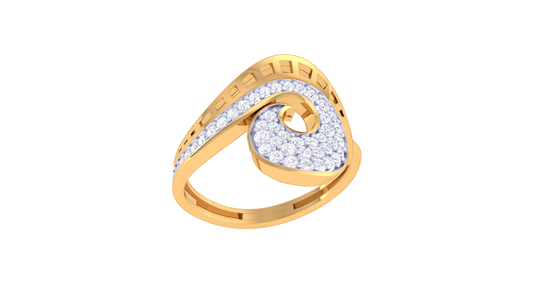 Lumiere Royal Arc Gold Ring - 0.31 Ct Round Diamond Accents