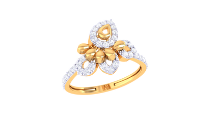 Lumiere Mystic Teardrop Rose Gold Ring – 0.36 Ct Brilliant Diamonds