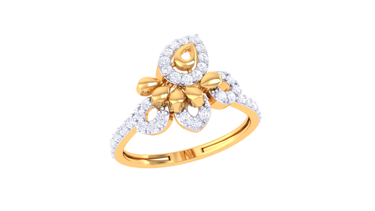 Lumiere Mystic Teardrop Rose Gold Ring – 0.36 Ct Brilliant Diamonds