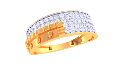 Lumière Accent Urbain – 0.62 Ct Round Diamond Gold Ring