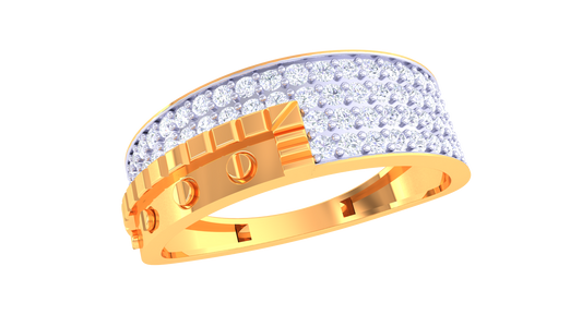 Lumière Accent Urbain – 0.62 Ct Round Diamond Gold Ring