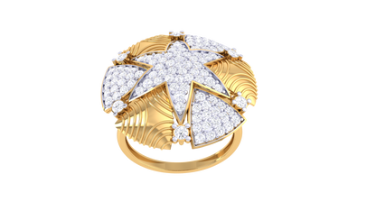 Eclat Celestia Radiant Rose Gold Ring – 0.78 Ct Hand Set Diamonds